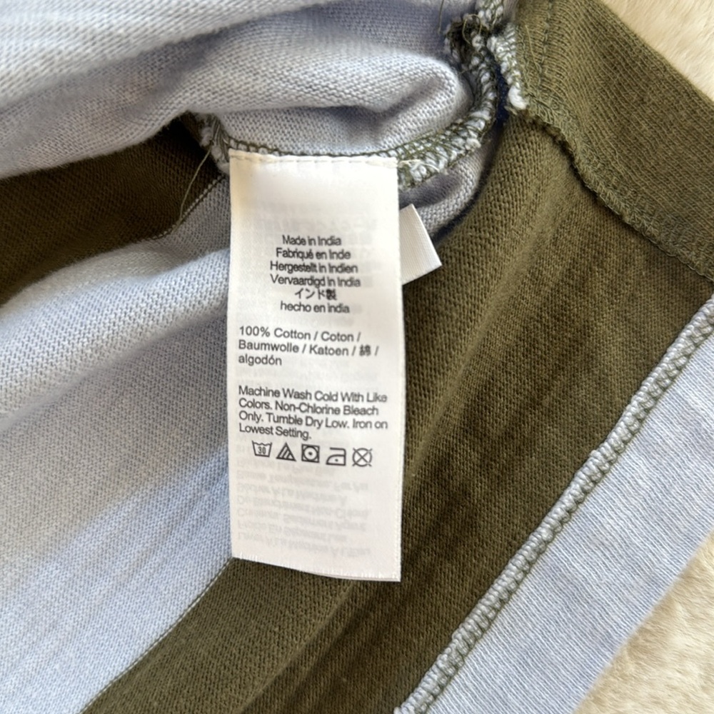 Madewell Striped Long Sleeve Polo Shirt. Size M - Picture 3 of 6